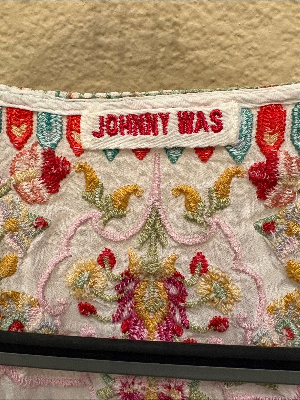 Johnny Was Women Sandra White Embroidered Multicolor Floral Blouse Size 3X Plus - Picture 6 of 6